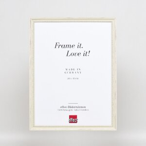 Cornice in legno effect Profilo 48 Bianco 18x24 cm Vetro Antiriflesso