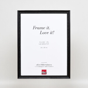 Cornice per foto in legno effetto Profil 48 nera 30x40 cm con vetro antiriflesso