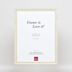 Cornice per foto in legno effect Profilo 48 Bianco 29,7x42 cm vetro antiriflesso