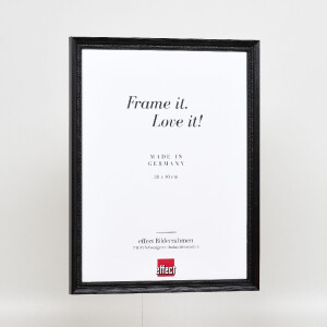 Cornice per foto in legno effetto Profil 48 nera 42x59,4 cm vetro antiriflesso