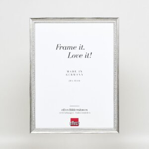 Cornice in legno Effect Profilo 48 Argento 50x60 cm con vetro antiriflesso