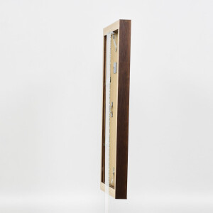 Cornice in legno effetto Profilo 52 marrone scuro 50x65 cm vetro antiriflesso
