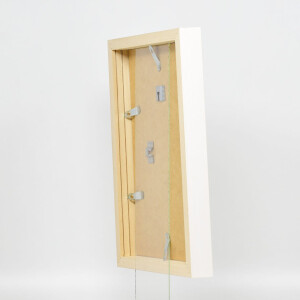 Cornice effetto legno profilo 55 bianco 18x24 cm vetro antiriflesso