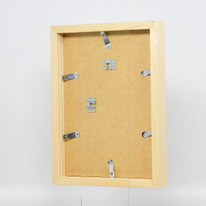 Cornice effetto legno profilo 55 naturale 60x90 cm vetro antiriflesso