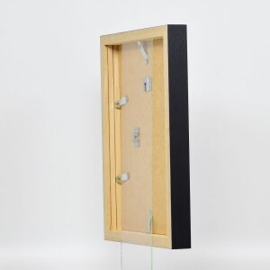 Cornice effetto legno profilo 55 nero 70x100 cm vetro antiriflesso