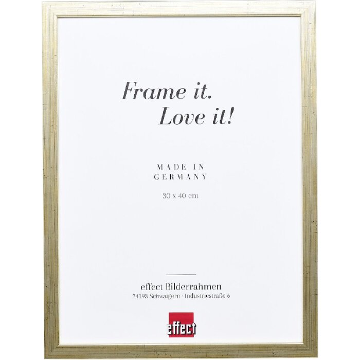 Cornice per foto in legno Profilo 58 Antico Argento 30x30 cm con vetro antiriflesso