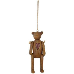 Ciondolo orso marrone con cuore