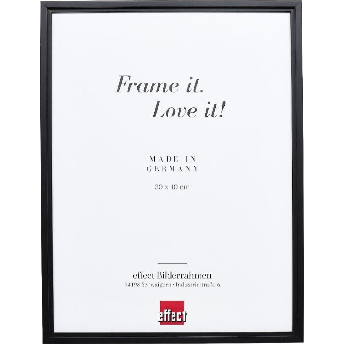 Cornice per foto in legno effect Profil 69 Nera 18x27 cm con vetro antiriflesso