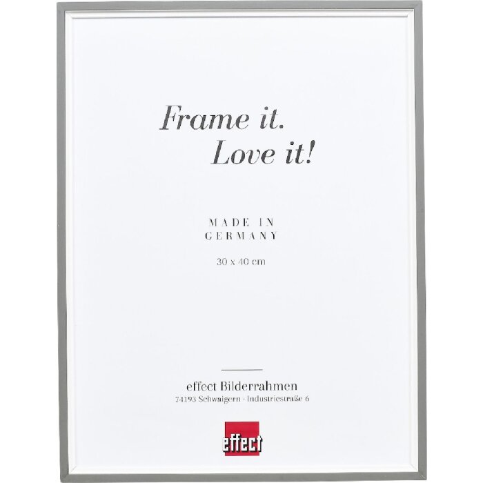 Cornice per foto in legno Effect Profil 69 Grigio 30x40 cm con vetro antiriflesso