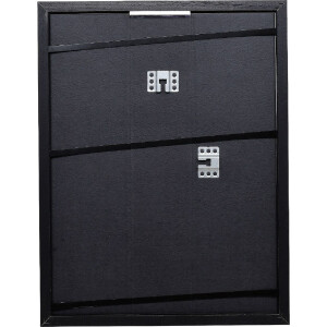 Cornice in legno Effect Profilo 74 30x30 cm Nero con vetro antiriflesso