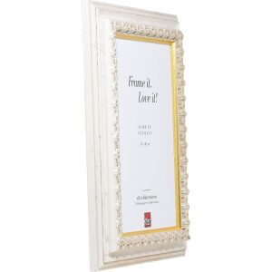 Cornice per foto in legno effetto Profil 80 bianca 25x70 cm con vetro antiriflesso