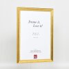 Cornice in legno effetto profilo 85 oro 13x13 cm vetro antiriflesso