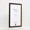 Cornice effetto legno profilo 85 nero 20x28 cm vetro antiriflesso