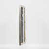 Cornice effetto legno profilo 85 argento 50x60 cm vetro antiriflesso