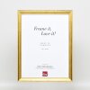 Cornice effetto legno Profilo 85 Oro 50x60 cm vetro antiriflesso