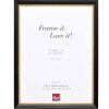 Cornice effetto legno profilo 85 nero 50x60 cm vetro antiriflesso