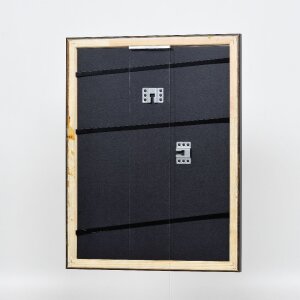 Cornice effetto legno profilo 85 nero 60x80 cm vetro antiriflesso