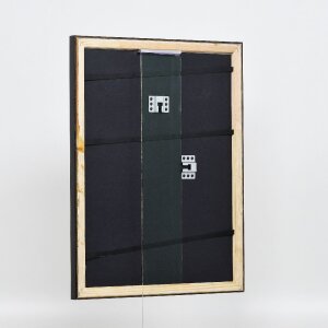 Cornice effetto legno profilo 85 nero 60x80 cm vetro antiriflesso