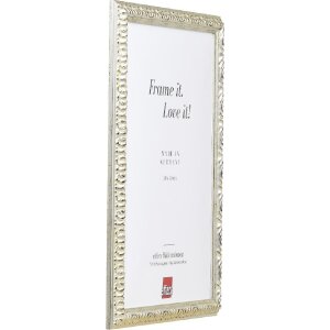 Cornice per foto in legno effect Profil 86 Barocco 40x60 cm Argento