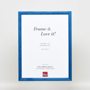 Telaio effetto legno profilo 89 blu 18x24 cm vetro antiriflesso