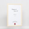 Telaio effetto legno profilo 89 bianco 18x32 cm vetro antiriflesso