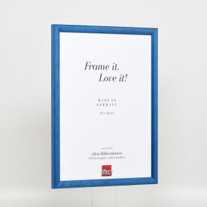 Telaio effetto legno profilo 89 blu 20x20 cm vetro antiriflesso