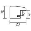 Effetto cornice in legno Profilo 89 viola 21x28 cm Vetro antiriflesso