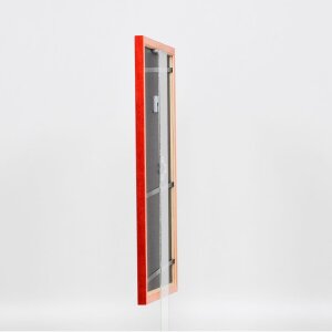 Telaio effetto legno profilo 89 rosso 25x50 cm vetro antiriflesso