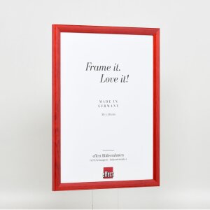 Telaio effetto legno profilo 89 rosso 25x50 cm vetro antiriflesso
