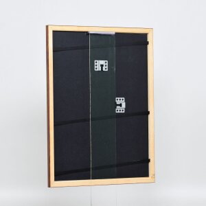 Telaio effetto legno profilo 89 marrone scuro 28x35 cm vetro antiriflesso