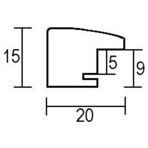Telaio effetto legno profilo 89 marrone scuro 28x35 cm vetro antiriflesso