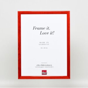 Telaio effetto legno profilo 89 rosso 30x30 cm vetro antiriflesso