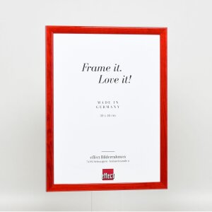 Telaio effetto legno profilo 89 rosso 30x30 cm vetro antiriflesso