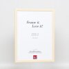 Telaio effetto legno profilo 89 bianco 35x50 cm vetro antiriflesso