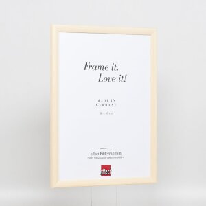 Telaio effetto legno profilo 89 bianco 40x60 cm vetro antiriflesso