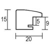 Telaio in legno effetto Profilo 89 bianco 42x59,4 cm vetro antiriflesso