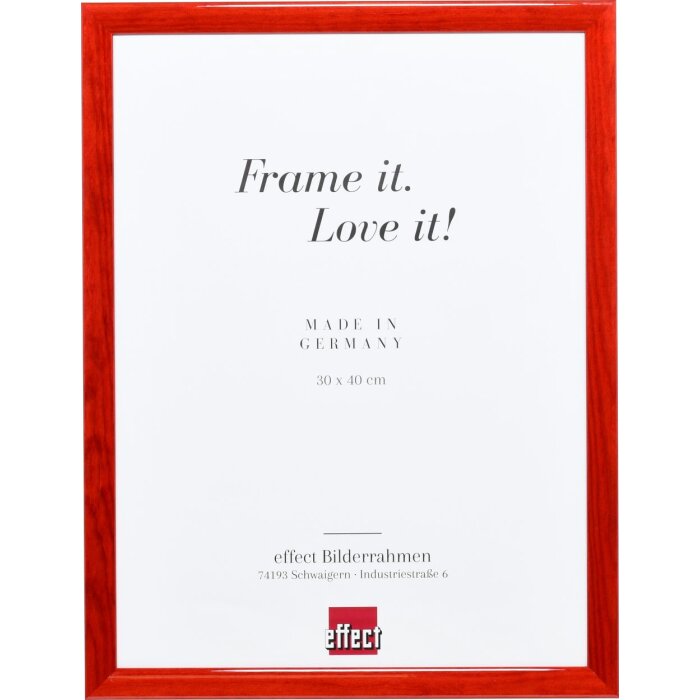 Effetto Telaio in legno Profilo 89 rosso 50x60 cm Vetro antiriflesso