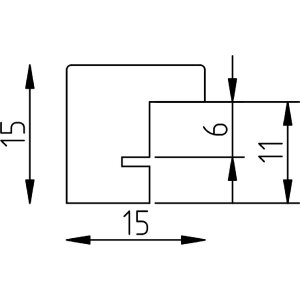 Cornice per foto in legno Effect Profilo 2330 Rovere 18x32 cm con vetro antiriflesso