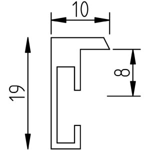 Effect A1 Brandschutzrahmen Alu Serie 2 grau gebürstet 60x80 cm Antireflexglas
