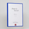 Cornice in alluminio effetto Quadro 20x28 cm blu vetro acrilico supporto MDF
