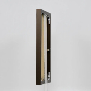 Cornice in alluminio effetto Quadro 25x35 cm bronzo vetro acrilico