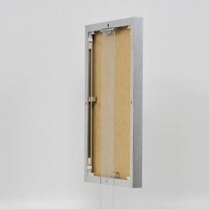Cornice in alluminio effetto Quadro 25x35 cm argento vetro acrilico lucido