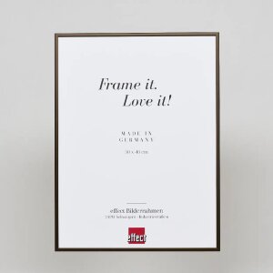 Cornice in alluminio effetto Quadro 25x70 cm bronzo vetro acrilico pannello posteriore MDF