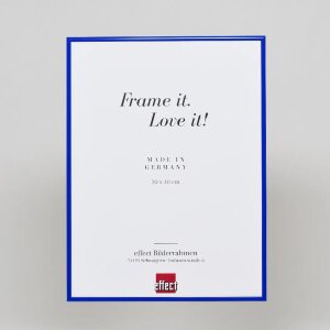 Cornice effetto alluminio Quadro 29,7x42 cm vetro acrilico blu