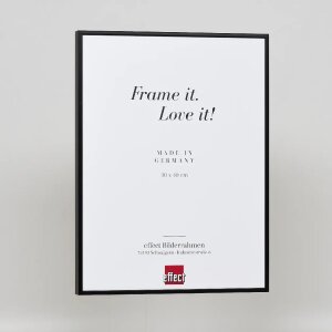 Cornice effetto alluminio Quadro 29,7x42 cm vetro acrilico nero