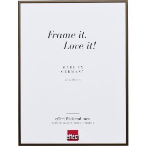Effect Aluminium-Bilderrahmen Quadro 40x40 cm bronze Acrylglas