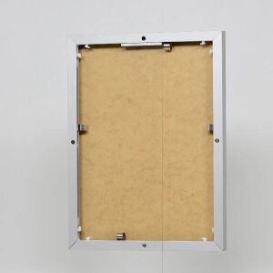 Cornice effetto alluminio Quadro 45x60 cm vetro acrilico argento