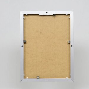 Cornice effetto alluminio Quadro 45x60 cm vetro acrilico argento