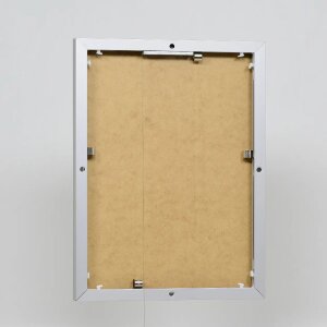Cornice effetto alluminio Quadro 45x60 cm vetro acrilico argento