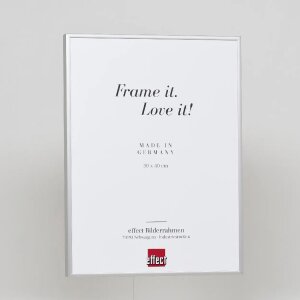 Cornice effetto alluminio Quadro 45x60 cm vetro acrilico argento